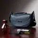 Сумка для женщин через плечо с необычным бегунком брелком из натуральной кожи Vintage 22617 Синяя