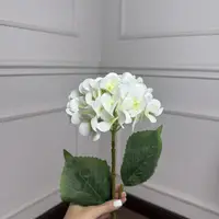 Гортензія штучна латексна h=70см. d=17 cm 1шт. Колір: білий
