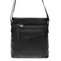 Мужская кожаная сумка через плечо Borsa Leather K17801-black