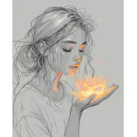 Картина по номерам Santi Девушка с лотосом 955106 40х50 см