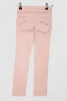 Джинсы для девочки  -уценка, цвет персиковый, 247R10041-U-3