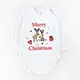 Боди-лодочка для младенцев с длинным рукавом Christmas reindeer двунитка с начесом