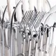 Набор столовых приборов на подставке 24 предмета столовый набор на 6 персон Белый с серебром HP-20-50