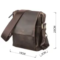 Сумка чоловіча SHVIGEL 11093 шкіряна Коричнева