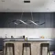 Люстра светодиодная подвесная LED светильник для квартиры на потолок лэд 27011 Черный 25-100х14х120 см.