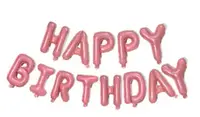 Набір надувних кульок Happy Birthday Powder 5958 13 предметів пудровий