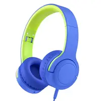 Дитячі дротові навушники з мікрофоном Picun Q2 Blue/Green