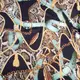 Ткань для одежды Атлас шелк с рисунком, 145 см, 90 гр/м2, нежная, легкая ткань cavalli