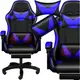 Кресло геймерское PLAYER с подставкой для ног и массажем Blue/Black (100002), регулируемая высота сиденья,