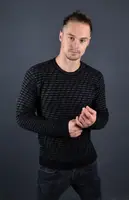 Чоловічий светр чорний Туреччина 56187 L