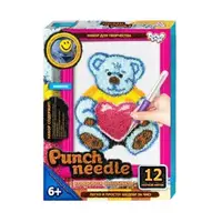 Ковровая вышивка "Punch needle: Медведь с сердечком" PN-01-06