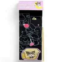 Гравюра "Kuromi (Куромі)" 4 аркуші 19х8 см +деревʼяна паличка (вид 2)