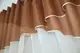 Кухонные шторы с ламбрекеном, на карниз 1-1,5м. Цвет коричневый с молочным. Код 091к