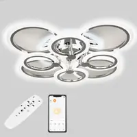 Потолочная LED люстра, светильник светодиодный хром Sunlight  5333/4+4 СR R