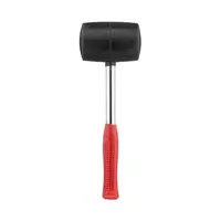 Киянка резиновая 900г.90 мм, черная резина, металлическая ручка INTERTOOL HT-0233
