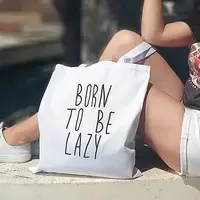 Эко сумка Market Born to be lazy 38x40 см