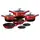 Набір посуду 10 пр MetalliС Line BLAСK RED Berlinger Haus BH-1631N