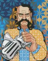 Алмазная мозаика AMO7425 Украинский киборг ©mosyakart, 40х50см Идейка на подрамнике