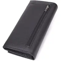 Місткий гаманець для жінок із натуральної шкіри ST Leather 23097 Чорний
