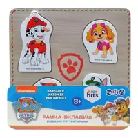 Деревянная игрушка "Щенячий патруль: Paw Patrol", рамка-вкладыш