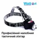 Тактический налобный фонарь WATTON WT-122 с аккумулятором и USB кабелем дальностью 250м