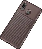 Чохол-накладка TOTO TPU Carbon Fiber 1,5mm Case Samsung Galaxy A20/A30 Coffee