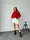 Свитер AO147 Красный Oversize S-L