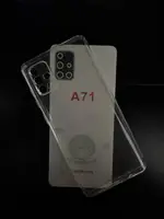 Силіконовий чохол для Samsung Galaxy A71 - Прозорий (із заглушками)