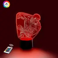 3D ночник "Райнер" (УВЕЛИЧЕННОЕ ИЗОБРАЖЕНИЕ) 16 цветов + пульт ДУ 3DTOYSLAMP
