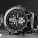 Часы наручные мужские SKMEI 1670BKWT BLACK-WHITE, Армейские часы противоударные