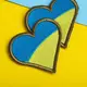 Шеврон 2 шт на липучке Флаг Украины Сердце, вышитый патч 6х6,5 см нашивка вышитый патч