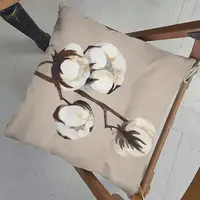 Подушка на стул с завязками, садовый текстиль Хлопок 40x40x4 см