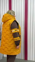 Подовжений теплий стьобаний жилет з капюшоном "Троя" 62-64 66-68 70-72 74-76 78-80
