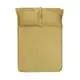 Простынь на резинке с наволочками сатин premium Lotus Home - Basic горчичный 160*200+50*70 (2)