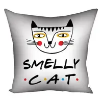 Подушка c принтом габардиновая Smelly cat 40x40 см (4P_DR013)