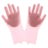 Хозяйственные силиконовые перчатки для уборки и мытья посуды Magic Silicone Gloves