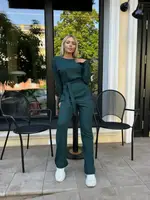 Костюм з штанами AO035 Темно-зелений XXL/3XL