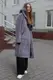 Дубленка женская зимняя серая код П834 L