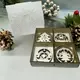 Набор деревянных игрушек на ёлку "Happy New Year"  в кробке 20 шт,4 вида,размер 18х18х4,5 см
