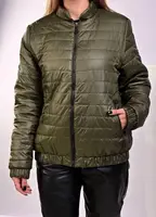 Куртка женская демисезонная зеленая код П517 5XL