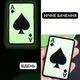 Шеврон с лупучкой Карта Туз Пик 5х8 см светящийся в темноте с липучкой Ace of spades вышитый патч нашивка