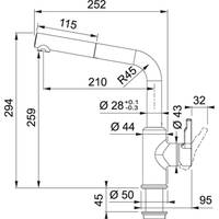 Змішувач для кухні Franke Urban 115.0595.091