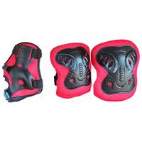 Защитные детские наколенники и налокотники X-TREME PE-802-red-black черный с красным