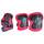 Защитные детские наколенники и налокотники X-TREME PE-802-red-black черный с красным