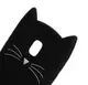 Силиконовый чехол для Samsung Galaxy J730 / J7 2017 - 3D Cat (Кот с усами), Черный