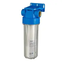 Корпус фильтра с клапаном FHPR12-B1-AQ, синяя крышка, прозрачный корпус, в наборе FHPR12-B1-AQ