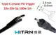 Переходник на 18-20v (max 5a, 100w) 2.0x0.6(1.0)mm 1m з USB Type-C (male) Power Delivery PD (WITRN) тригер (A class) 1 день гар.