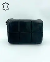 Кожаная женская сумка Dina черная