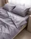 Постельное белье семейное Dushka Home Страйп сатин 20579 160х215х2 см серое