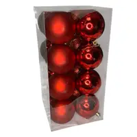 Набор игрушек на елку K19-51 19459 8 см 16 шт красный